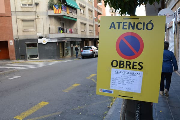 Obres al carrer Sevilla