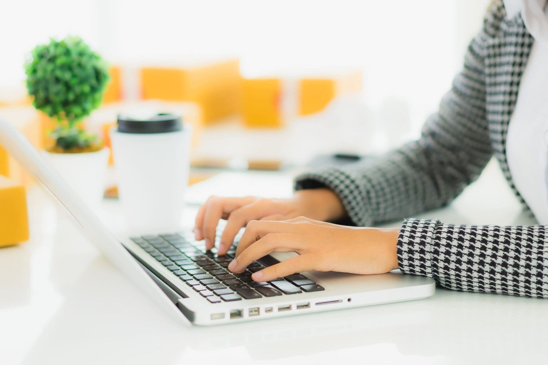 Portrait beautiful young asian business woman work from home wit