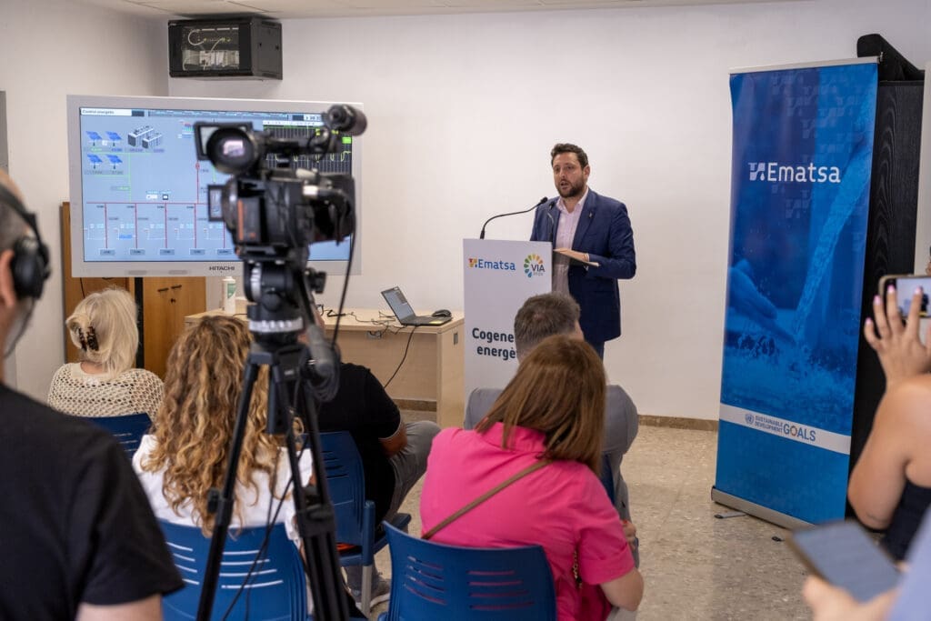 El president d'Ematsa, Ruben Viñuales ha presentat el projecte de cogeneració